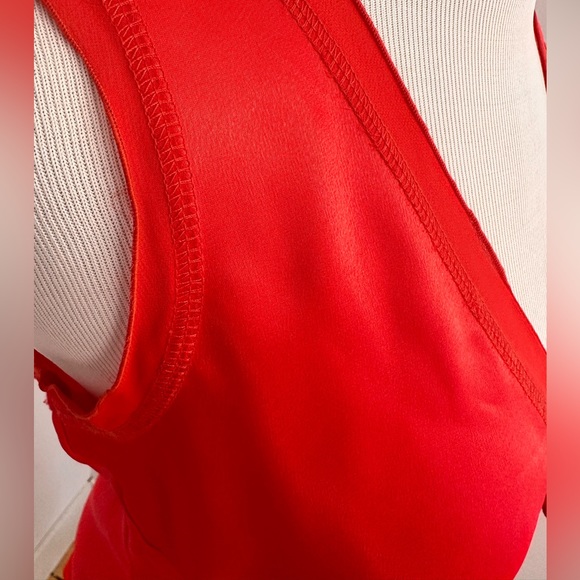 VINTAGE Women’s Red Silky Top - Picture 3 of 8